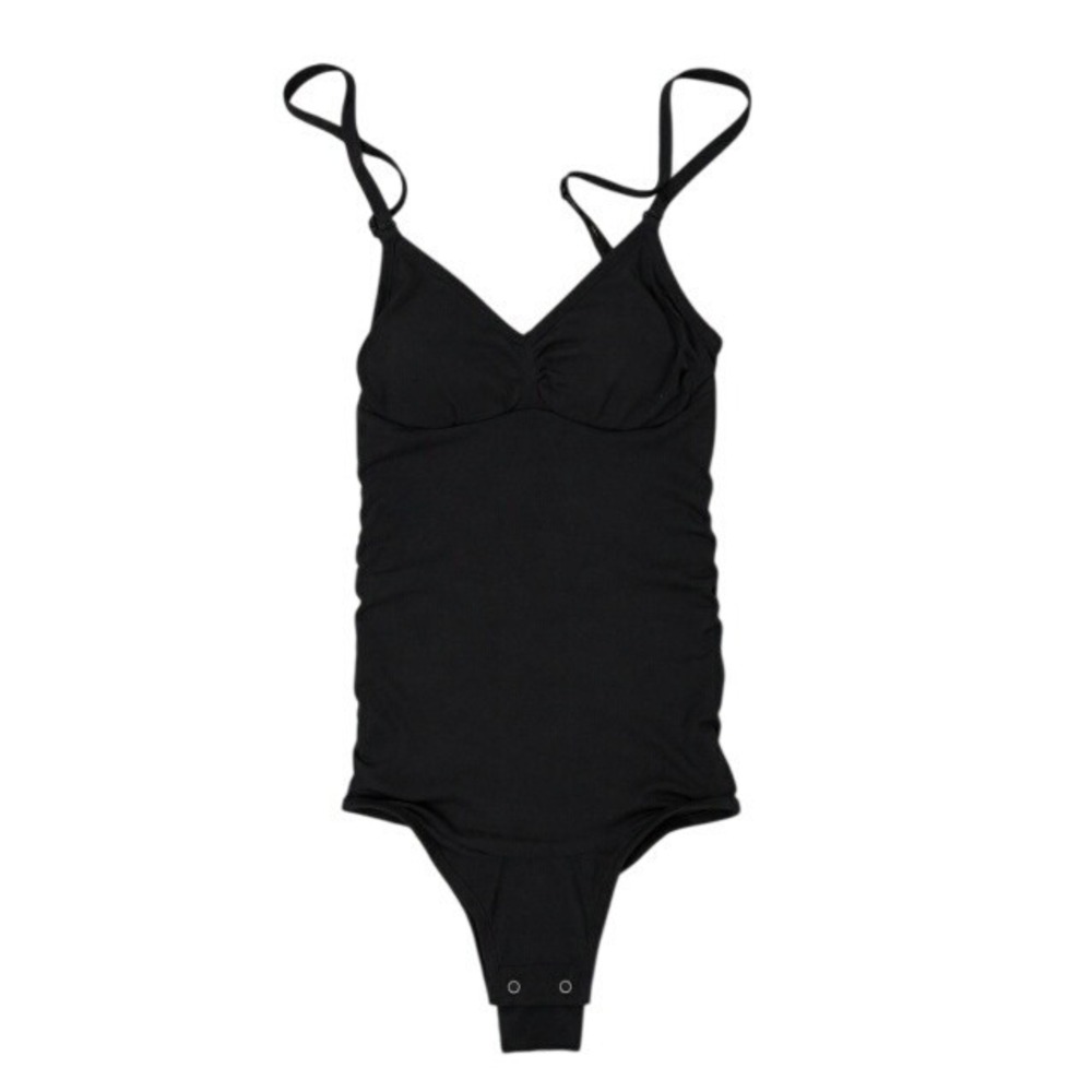 Slims Women's Black V-Neck Spaghetti Straps Shaping Bodysuit Size XXS/XS NWT